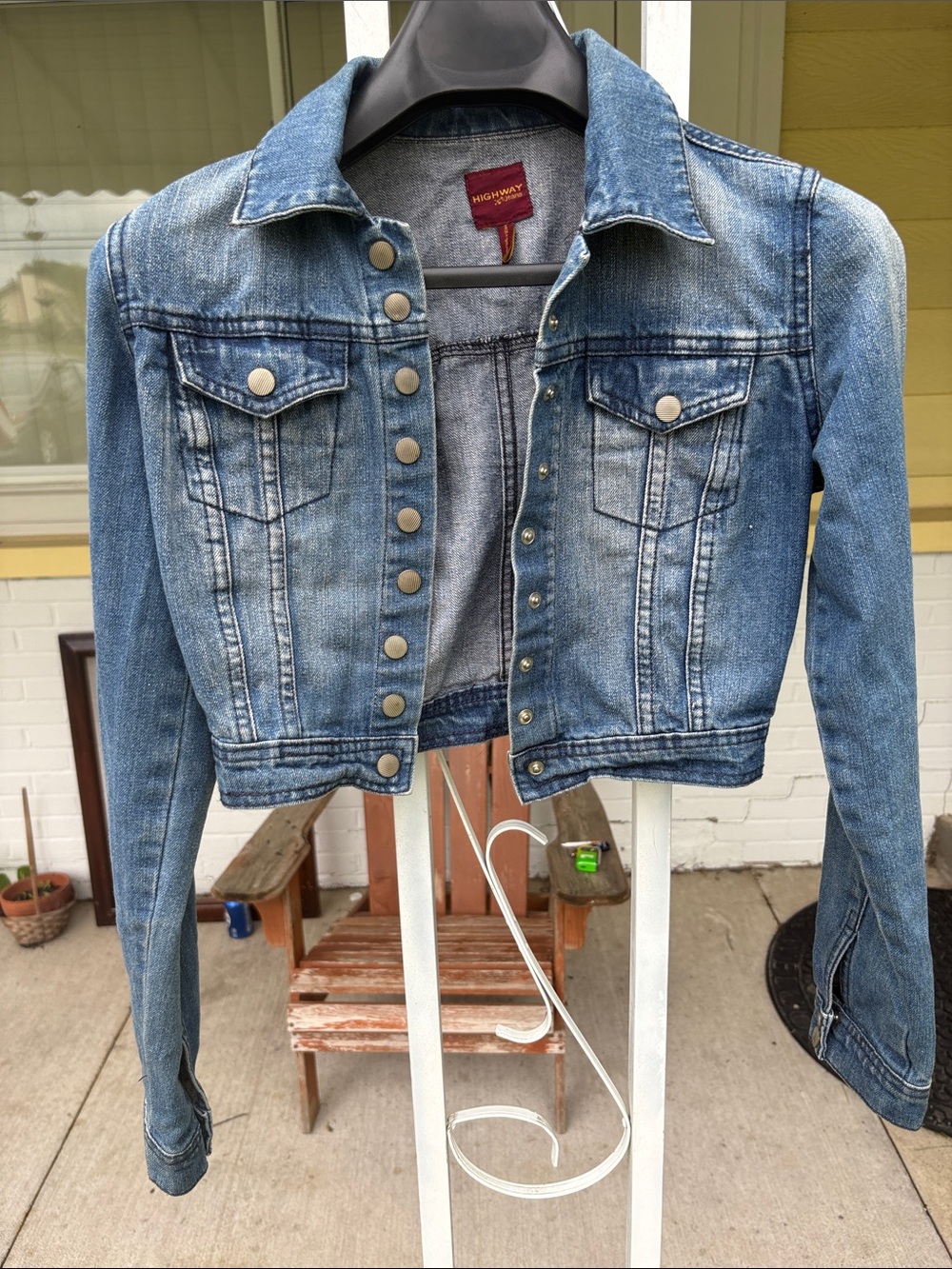 Highway Jeans Blue Cropped Denim Jean Jacket